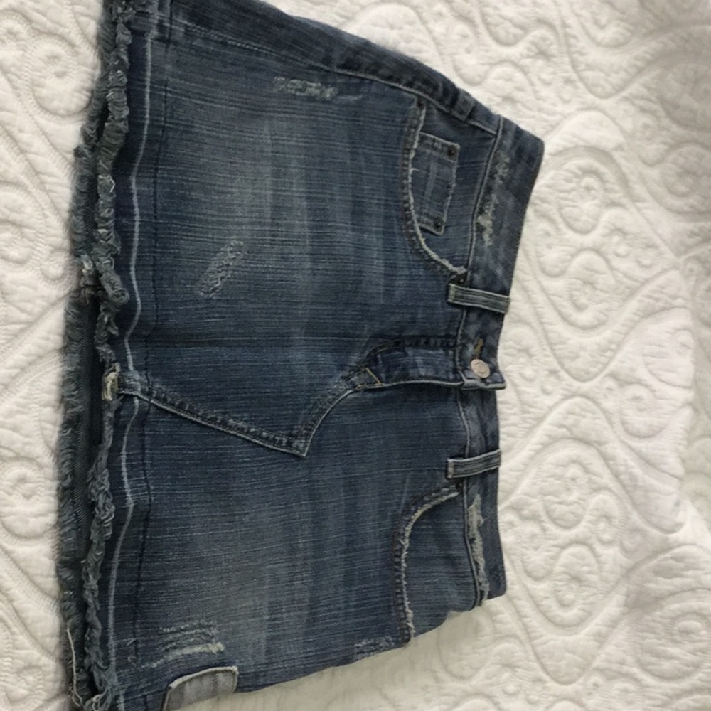 BEBE denim mini skirt